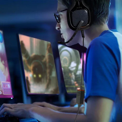 Vista 7 de QJYTH Cable A40 de repuesto compatible con auriculares Astro A40, cable de audio silencioso en línea A40 para auriculares Astro A10A40A40TR