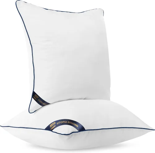 Vista 4 de Utopia Bedding - Relleno de almohadas decorativas (paquete de 2, color blanco), almohadas para sofá, cama y sofá de 12 x 12 pulgadas, relleno