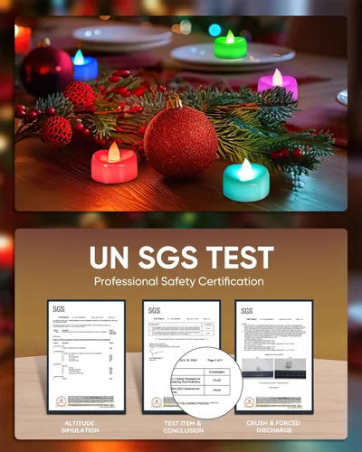 Vista 5 de Merrynights - Velas sin llama, paquete de 12 velas de té con cambio de color operadas con batería, velas sin llama de larga duración de más de 200