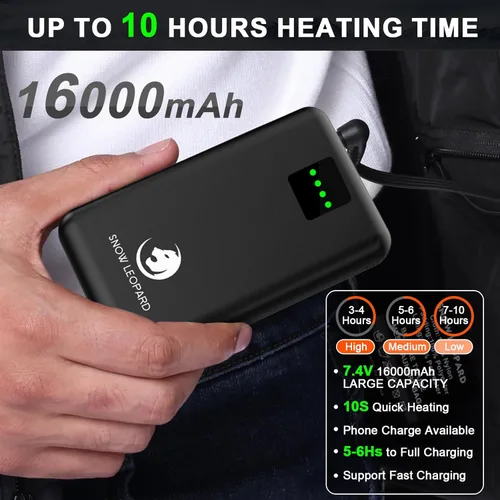 Vista 3 de Men's Heated Vest with Battery Pack Heated Hunting Vest, Winter Warming Heating Vest for HikingGolfing