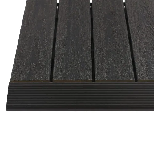 Vista 18 de NewTechWood 1/6 pies x 1 pie Quick Deck Azulejo de cubierta de cubierta recta en gris plateado argentino (4 piezas/caja)