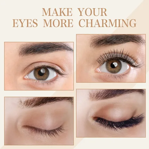 Vista 5 de Nuogo 24 pares de pestañas postizas reutilizables autoadhesivas, sin necesidad de pegamento, aspecto natural, pestañas fáciles de aplicar