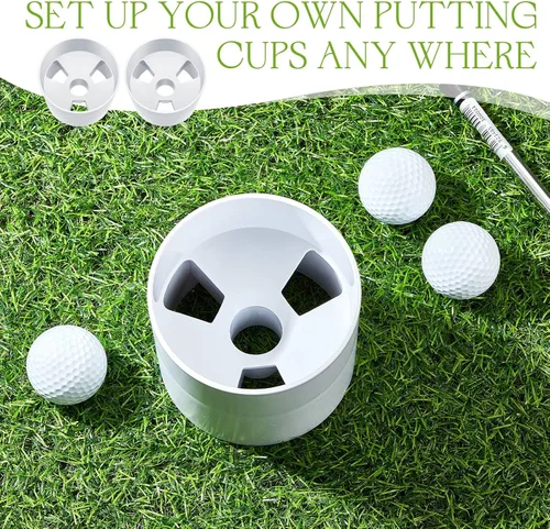Vista 4 de Leitee Taza de golf para práctica de práctica de agujero verde ABS plástico para patio trasero al aire libre