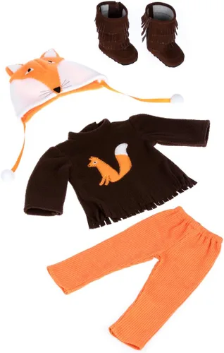 Vista 5 de Foxy - Ropa para muñecas de 18 pulgadas, traje de 4 piezas, sombrero, blusa, leggings y botas. (Doll no incluido)