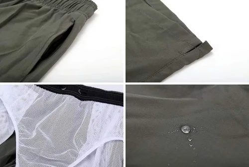 Vista 4 de Tyhengta - Trajes de baño para hombres de secado rápido, bolsillos con cremallera y forro de malla para playa