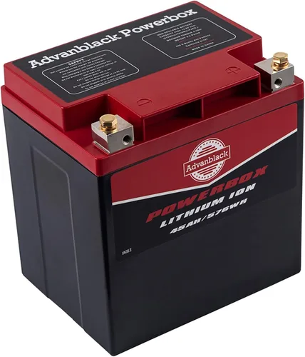 Advanblack Batería de litio para motocicleta, Powerbox 45Ah/576Wh, 615CCA, batería LiFePO4, repuesto YTX30, viene con cargador apto para Harley