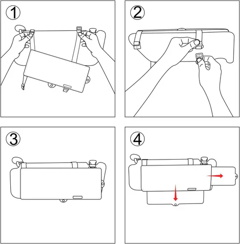 Vista 8 de Extensor de visera de automóvil, extensor de parasol para parabrisas y ventana lateral (negro)