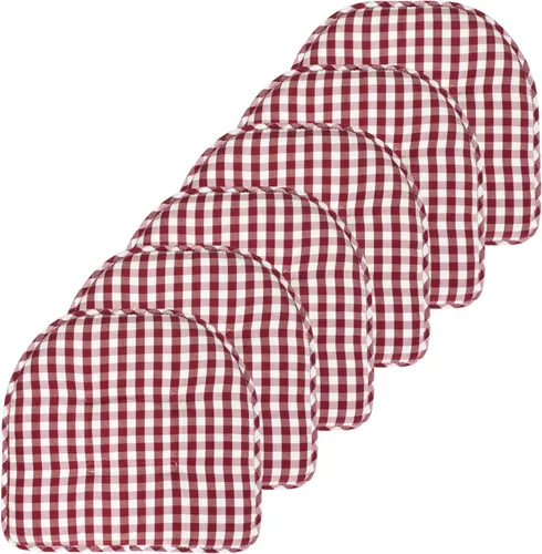 Vista 66 de Sweet Home Collection - Cojín de espuma viscoelástica para silla con capitoné, antideslizante, en forma de U, de 17 x 16 pulgadas, a cuadros Cuadros