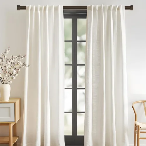 Vista 2 de VOIIY Barras de cortina de bronce para ventanas de 18 a 42 pulgadas (1.5-3.5 pies), barras de cortina de 1 pulgada de diámetro con remates de tapa