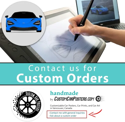 Vista 6 de Custom Car Posters Póster hecho a mano compatible con Dodge Evolution Print Wall Art Décor Best of Dodge Generations, multicolor, 8 x 10 pulgadas