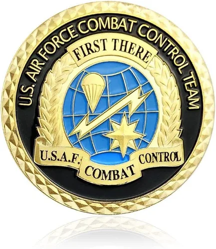 Vista 2 de Glamtune Moneda de desafío de la Fuerza Aérea de los Estados Unidos Equipo de Control de Combate de la USAF Moneda Militar