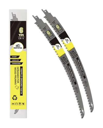 Vista 15 de Hoja de sierra recíproca de dientes japoneses de 15 pulgadas, cuchillas de podar 6TPI de borde curvado para madera, corte de poda de árboles, se