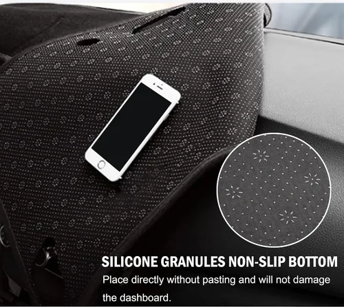 Vista 6 de Cubierta para salpicadero para accesorios Toyota Tacoma 2016-2022 2023, alfombrilla para salpicadero, alfombrilla para consola central, alfombrilla