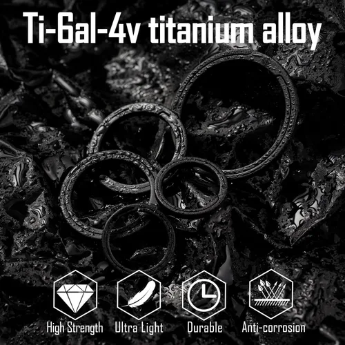 Vista 6 de KeyUnity Titanium Flat Key Rings, 332517.5mm Side Pushing Split Ring for Key Carabiner Flashlight Knife Dog ID Collar Tag
