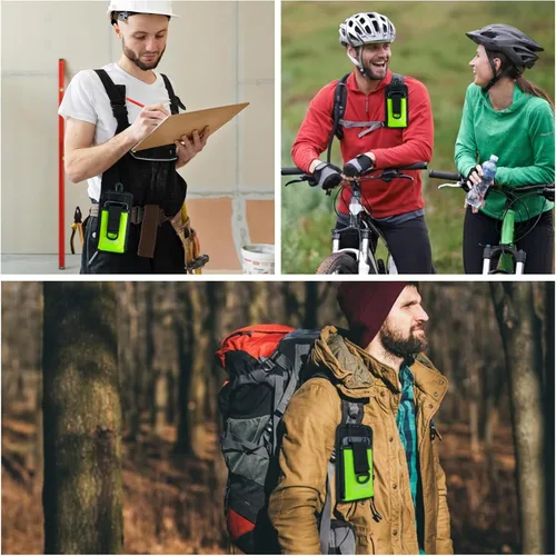 Vista 3 de MELOTOUGH Funda grande para teléfono celular con clip para cinturón para iPhone 16/15/14/13/12 Pro Max, Galaxy S25/S24/S23/S22 Plus y FE, lima