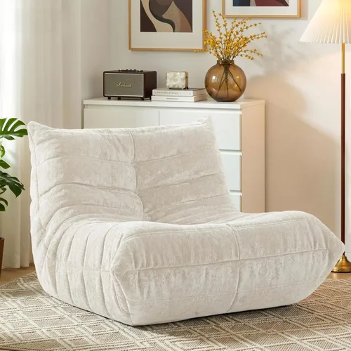 Vista 46 de HABUTWAY Puf Otomano, Reposapiés, Silla junto a la Chimenea, Sofá Puf Perezoso de Espuma Viscoelástica para Sala de Estar, Dormitorio, Dormitorio