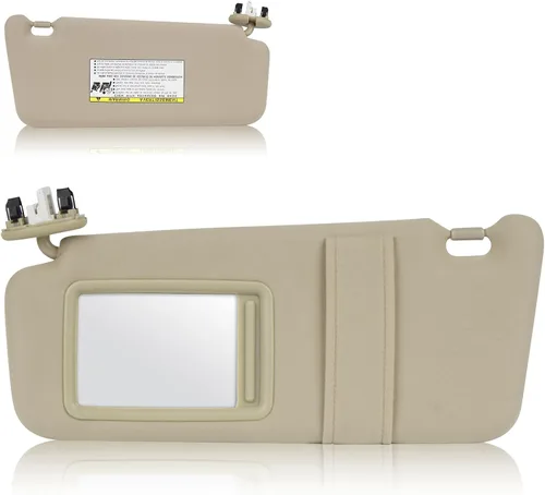 Visera solar con luz para Toyota Camry 2007-2011 con techo solar, lado izquierdo del conductor beige parasol de repuesto 74320-06800-B0
