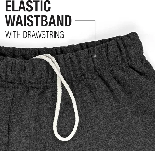 Vista 4 de LOGOVISION Bob Jones University Primary Logo Mens Jogger Sweatpants, Charcoal Heather, Large