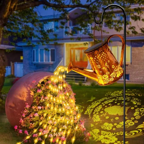 Vista 20 de YJFWAL Regadera Solar con Luces, Regalos Únicos para Navidad Mamá Abuela Mujeres Cumpleaños, Regalos de Jardinería Impermeables Regadera con Luces