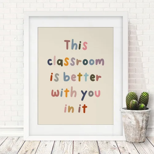 Vista 6 de This Classroom is Better with You In It, Positive Motivational Wall Decor, Signs for Teachers, Classroom Wall Decor, Class Room Welcome Sign