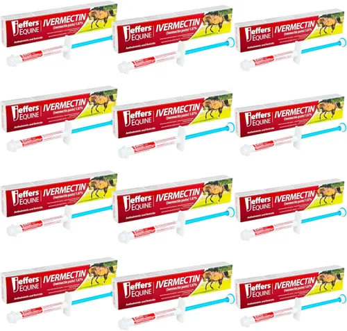 Vista 9 de Jeffers Desparasitante de gel ivermectina para caballos, sabor a manzana, 1.87% pasta antiparasitaria de amplio espectro, control eficaz