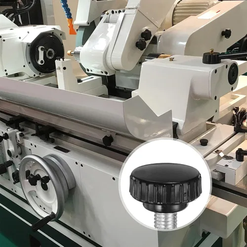 Vista 96 de uxcell 2 perillas de sujeción moleteadas M6 x 0.394 in métricas de acero inoxidable 304 rosca macho tornillo de pulgar en tipo 1.181 in cabeza