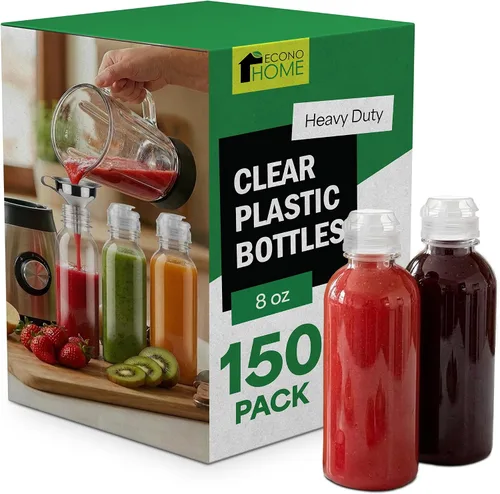 Vista 25 de EconoHome Paquete de 50 botellas redondas de jugo de 12 onzas, sin BPA