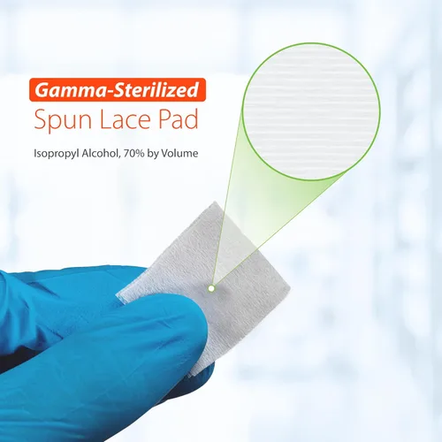 Vista 3 de Easy Touch Almohadillas de preparación de alcohol esterilizadas con gamma, caja de 400