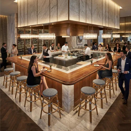 Vista 9 de PURPLE LEAF Patio French Round 26" Counter Stool Set of 2 Large Rattan Backless Stackable Barstools Bamboo Print Aluminum Frame Footrest with Woven