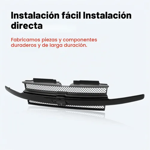 Vista 6 de Parrilla delantera compatible con Chevrolet 2002-2005 Trailblazer Negro