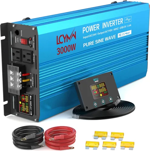 Vista 15 de Inversor de corriente de onda sinusoidal pura de 1000 vatios, 12 V CC a 110 V 120 V CA convertidor para el hogar, RV, camión, sistema solar