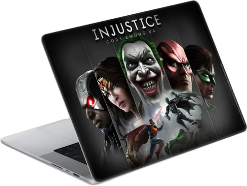 Vista 7 de Head Case Designs Calcomanía de vinilo con licencia oficial de Injustice Gods Among Us Joker Key Art compatible con MacBook Pro de 14 pulgadas A2442