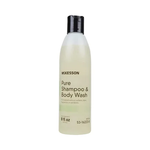 McKesson Champú puro y gel de baño, sin sulfatos, colorantes, fragancia y parabenos, sin perfume, 8 onzas, 1 unidad