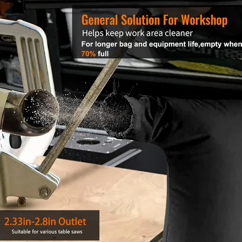 Vista 3 de Bolsa colectora de polvo para sierra de mesa compatible con Bosch/Dewalt/Ryobi/Craftsman/RIGID/Metabo/Kobalt/Skilsaw/Delta