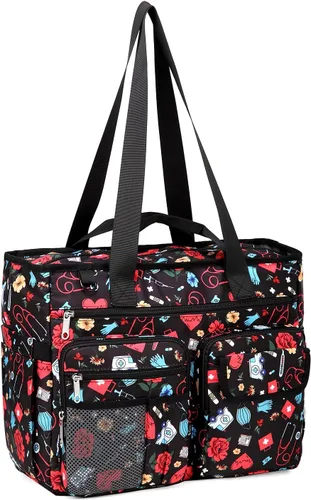 Gatycallaty Mochila de enfermería Bolsas de enfermería para enfermeras Trabajo Médico Hogar Salud Bolsa de viaje color fantasía (Nurse)