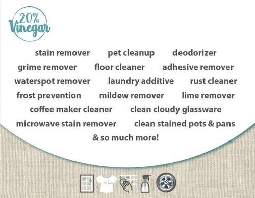 Vista 3 de Vinagre concentrado de grado profesional al 20 % Diluye a 4 galones de vinagre de limpieza multiusos 4 veces vinagre de potencia Cientos