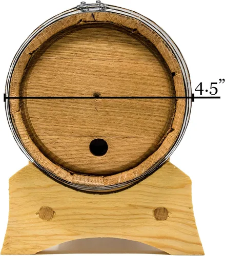Vista 3 de Barriles de madera grabados de roble blanco americano prémium (1 litro) – Barriles de madera para envejecer tu propio whisky, bourbon, vino
