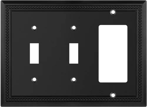 Vista 29 de Henne Bery Sunken Pearls - placa decorativa de pared, placa decorativa de pared, tapa de salida de la placa del interruptor, aleación de zinc sólida