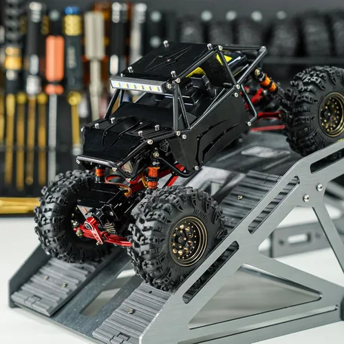 Vista 7 de INJORA Carcasa de Buggy de Roca de Nailon de 45g (1.59 oz) con Paneles Spider de Aluminio para 1/24 RC Crawler Car Axial SCX24 C10 JLU Bronco Base