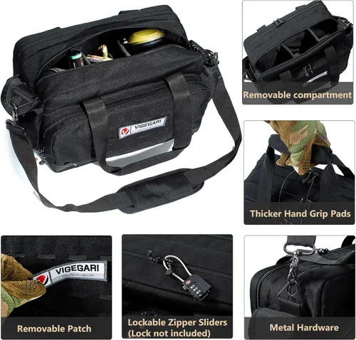 Vista 3 de Bolsa de tiro para pistola - Estuche táctico para pistola, munición, estuche de transporte de armas