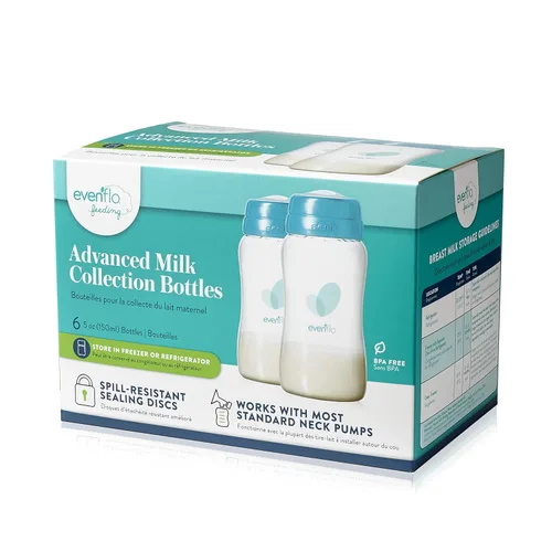 Vista 12 de Evenflo Botellas avanzadas de recolección de leche materna, paquete de 6 unidades de 5 onzas
