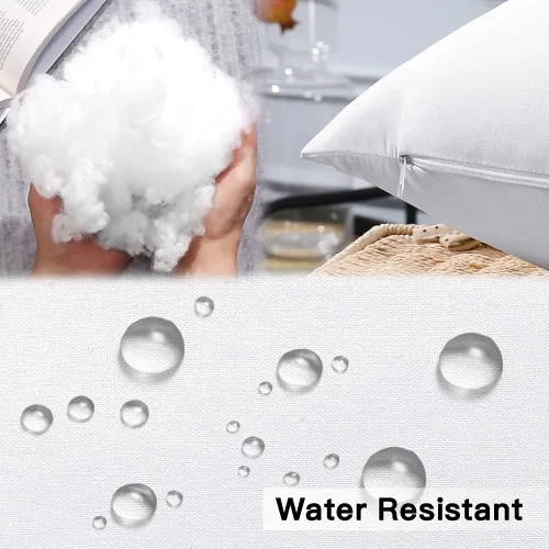 Vista 5 de Artscope Outdoor Waterproof Throw Pillows Inserts Set of 2, Premium Fluffy Decorative Square Form Cushion Stuffer Inner Soft for Patio Furniture