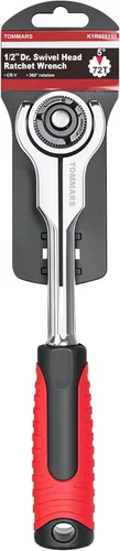 Vista 6 de TOMMARS Cabeza giratoria 1/2 "Drive Ratchet Roto Socket Wrench Herramienta