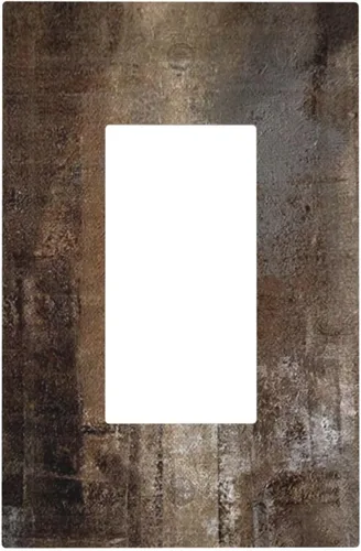 Vista 41 de Taupe Beige Marrón Gris Abstracto Arte 1-Banda Interruptor de Luz Doble de Recepción Placa de Pared Toma Cubiertas Eléctricas Decorativas Modernas