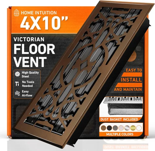 Vista 16 de Cubiertas de ventilación de piso 2X10 con registro de piso y trampa de malla, para calor y aire, ventilación de piso metálica transitable