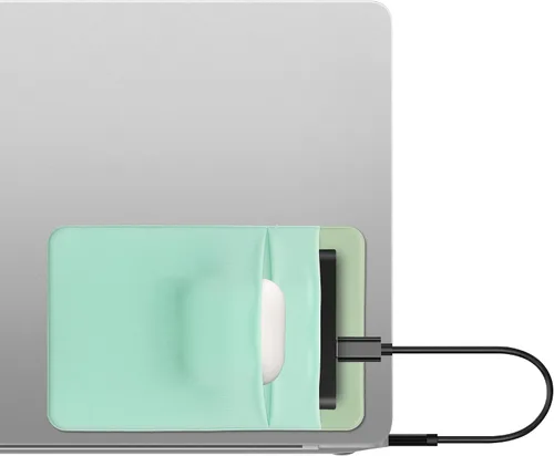 Vista 12 de kwmobile Funda elástica compatible con SanDisk Portable SSD, Samsung T7, Crucial X8, HDD, funda de elastano elástico, soporte externo para SSD