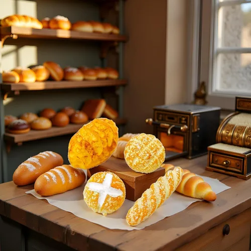 Vista 2 de 4 piezas 1/12 miniatura pan, accesorios de decoración de casa de muñecas, mezcla de resina, panadería, pan, mini casa, accesorios de decoración