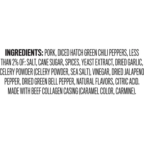Vista 3 de Duke”s Salchichas cortas ahumadas de chile verde Hatch, sin gluten, < 0.04 onzas de azúcar total, 16 onzas