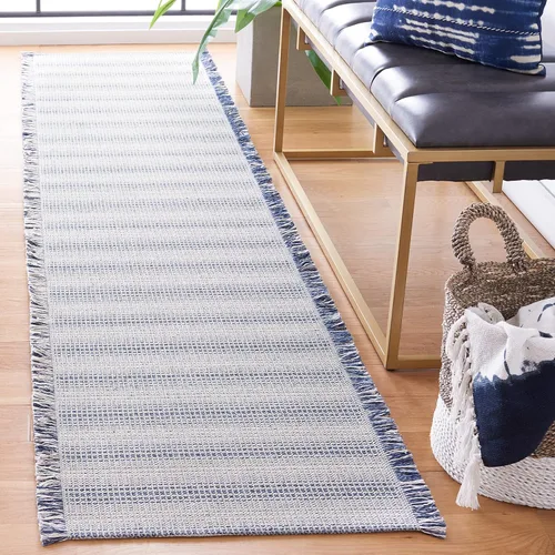 Vista 20 de SAFAVIEH Augustine Collection - Alfombra para pasillo, 2 x 9 pies, diseño de flecos de algodón a rayas, no desprende pelusa y es de fácil cuidado