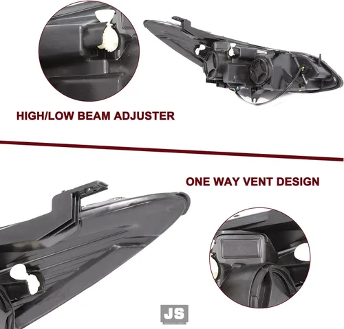 Vista 6 de JSBOYAT Compatible con el conjunto de faros delanteros Chevy Cruze 2016-2019 de repuesto, halógeno, no proyector, faro delantero estilo OE, lado